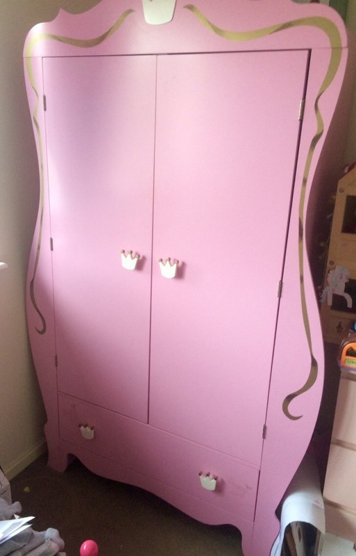 Readvertsing Bargain Next Pink Princess Double Wardrobe