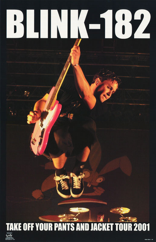 POSTER : MUSIC : BLINK-182 - TOUR 2001 - FREE SHIPPING