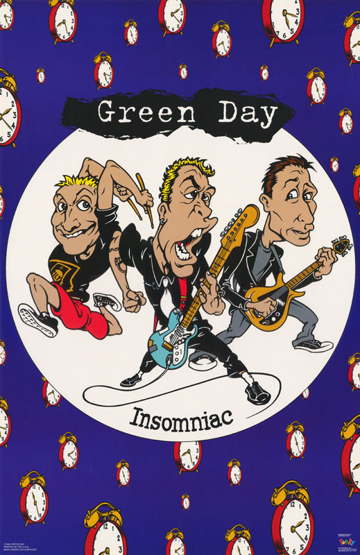 POSTER :MUSIC : GREEN DAY - INSOMNIAC - FREE SHIPPING