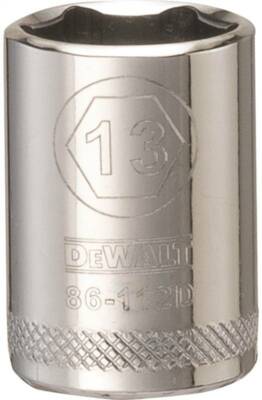 NEW Dewalt DWMT86112OSP 1/4 Drive X 13 MM METRIC  6 PT CHROME Socket 7518756