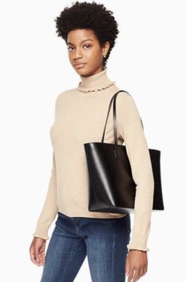 Kate Spade Harmony Smooth Black Leather Tote ONLY Purse Bag Bennet WKRU4766