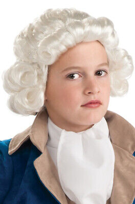 George Washington Child Colonial Boy Wig (White)