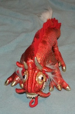 Pre-loved Folkmanis Small Red Chinese Dragon puppet