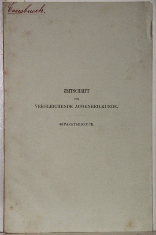 Vergleichende Studien Ã¼Ber Den Feineren Bau Der Iris. I. Der Anatomische Grund D