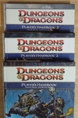 1x  V116: Lot:  Player's Handbook 1,2 & 3: 4E: READ DESCRIPTION* Used/Fine Produ
