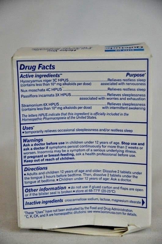 Boiron Quietude Natural Homeopathic Sleep Aid with 60 dissolving tablets 10/21