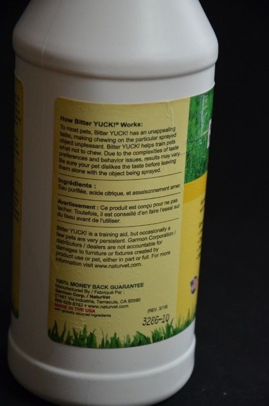 Bitter Yuck Dog Training Aid 32 oz Spray Chewing Deterrent Obedience by NatruVet