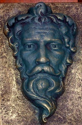 Gothic Mythical Medieval Green Man Bookends Pair 14002 AOH Studio