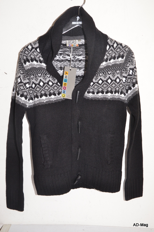 Cardigan / Gilet Chaud Homme - Crossby 18528 Moss - Noir - Taille S - Neuf