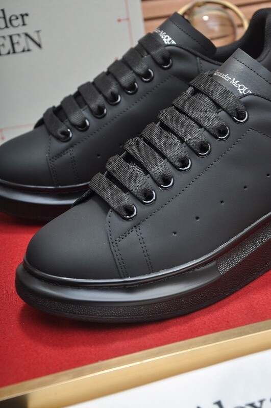 Pre-owned Alexander Mcqueen Sneake All Black Men's Casual Shoes Size8-12