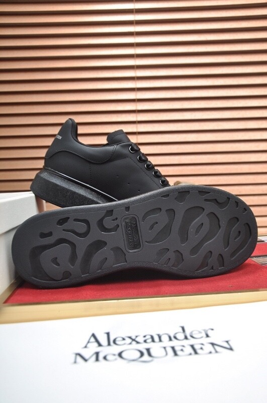 Pre-owned Alexander Mcqueen Sneake All Black Men's Casual Shoes Size8-12