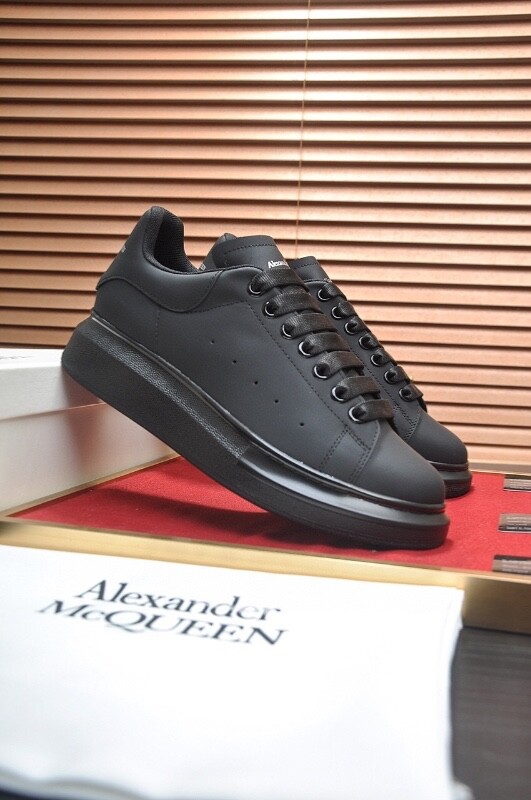 Pre-owned Alexander Mcqueen Sneake All Black Men's Casual Shoes Size8-12