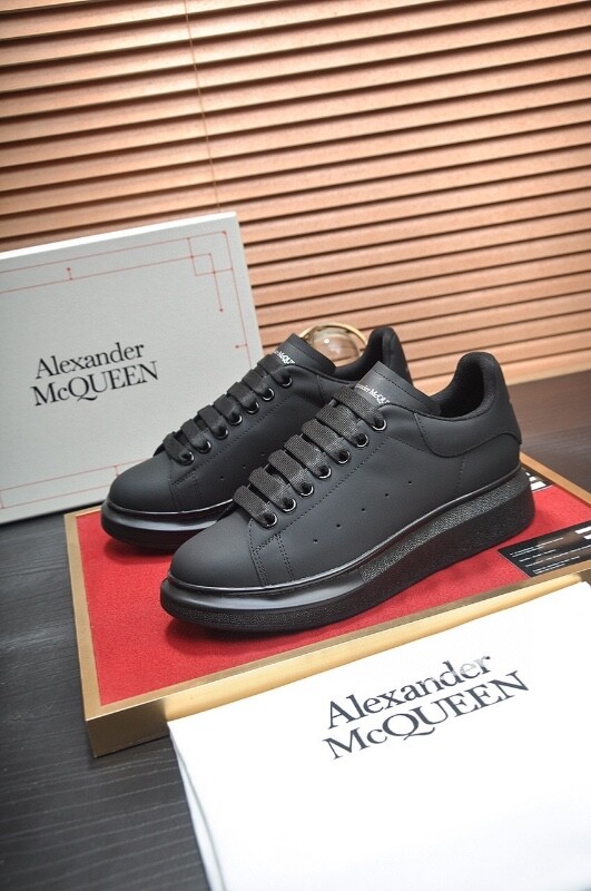 Pre-owned Alexander Mcqueen Sneake All Black Men's Casual Shoes Size8-12