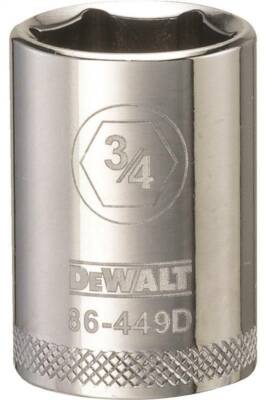NEW Dewalt DWMT86449OSP 1/2 Drive X 3/4'' SAE  6 POINT CHROME Socket 7519515
