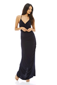 Ruched Floor Length Maxi Dress By AX Paris Size 10 BNWT