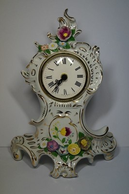 Tischuhr Kaminuhr Porzellan Uhr mit Tauben Meister Anker