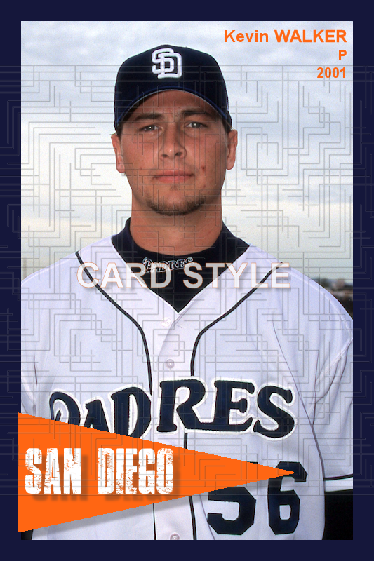 kevin walker様 Kevin Walker - 2001 San Diego Padres - choose a size - full