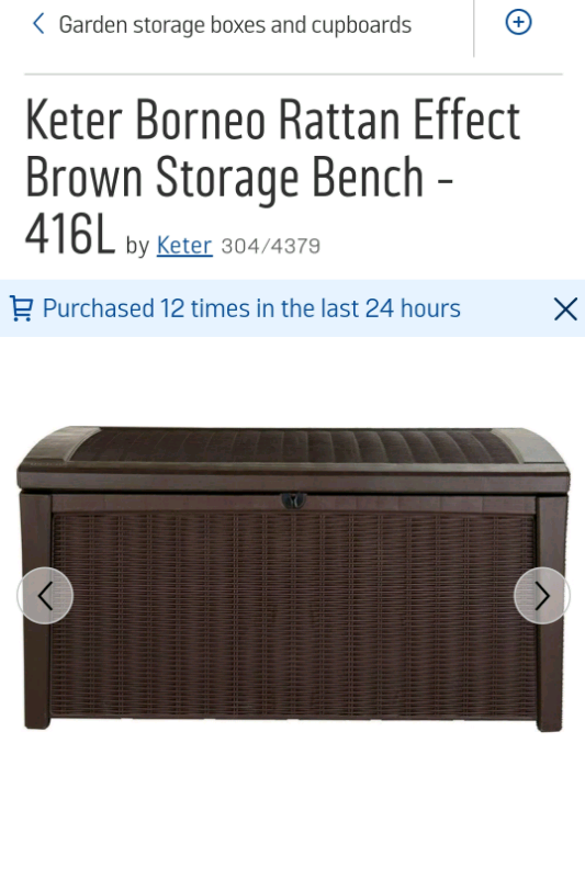 Keter Make Garden Storage Box And Seat Brand New In