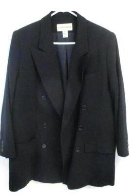 Evan Picone Women's Plus Size Navy Blue Dress Suit Jacket Pocket Button Size 14W