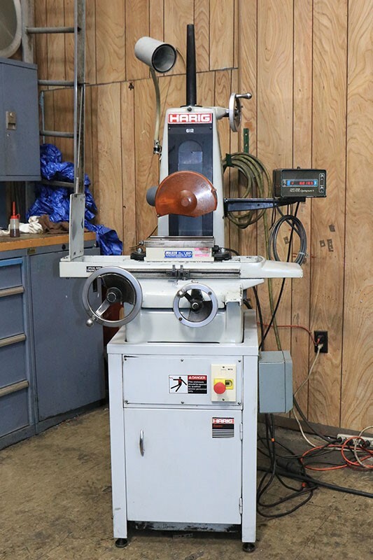 6" W 12" L Harig 612, 1994, CABLE DRIVE, ACU-RITE 1X DRO, SURFACE GRINDER, WALKE