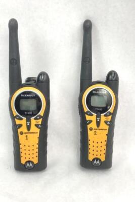 Yellow Black 2 Two Way Radios Untested