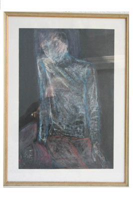 Peter Ritzer - Junge Frau, Aquarell