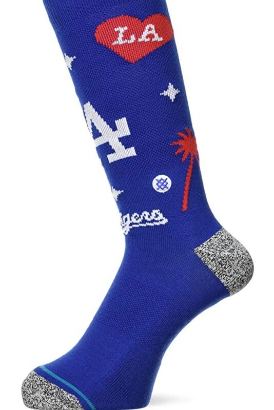 Stance Mens Shoe Size 9-13 Infiknit Casual MLB Los Angeles Dodgers Crew Socks