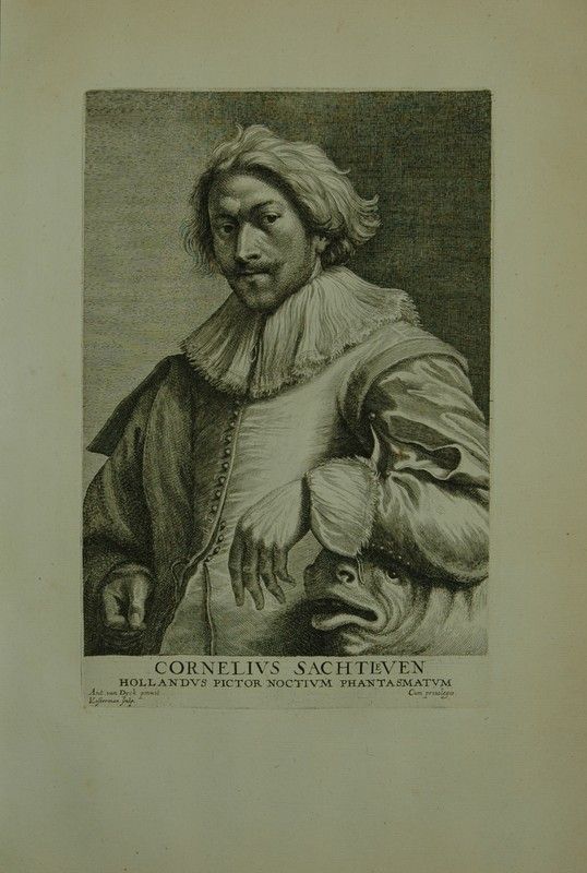 Cornelis Saftleven (1607-1681): Kupferstich Von Vorsterman Nach Dyck Ca. 1690