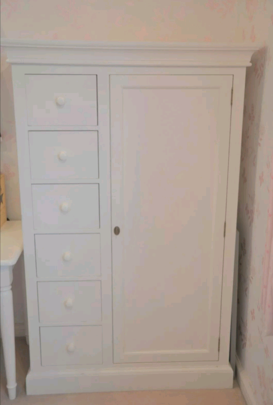 The Little White Company Classic Children's Wardrobe 6 Drawers White
