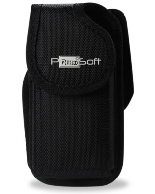 BIG Nylon BLACK Case Pouch Holster + Belt-Clip & Loop for LARGE PHONES (Black)