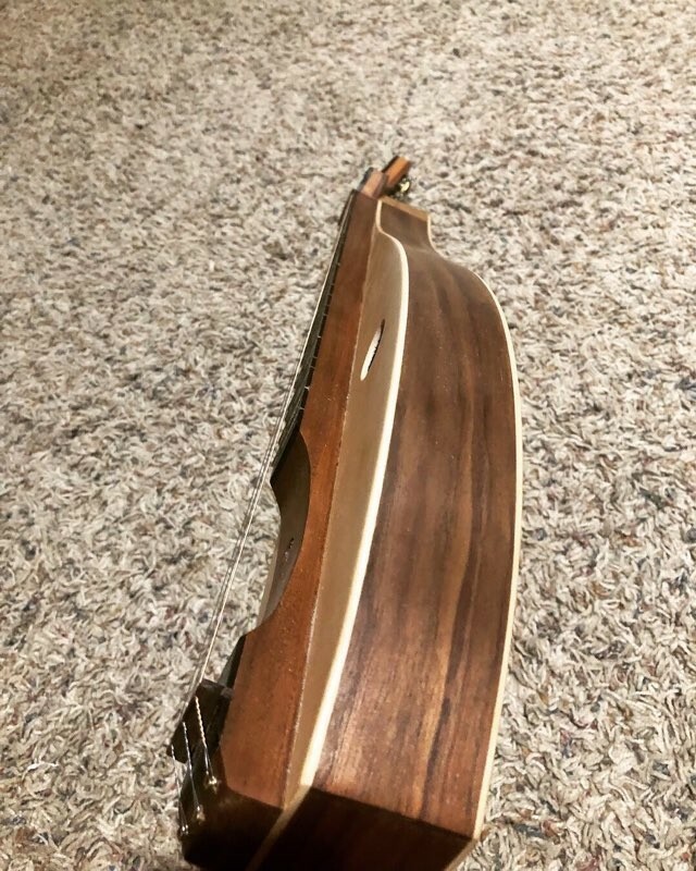 Mountain Dulcimer Teardrop Travel Size Walnut/Poplar/Rosewood