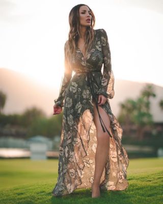 ZARA Abito Lungo Stampato Con Ricamo E Paillettes Blogger 7521/215