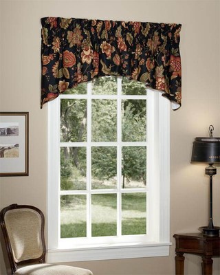 Hampstead Black Piped Swan Valance