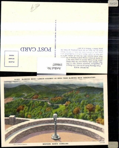 198607,Western North Carolina Blowing Rock Lenoir Highway as seen from Observato img