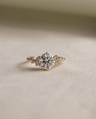 2.20 Ct Round Lab Created Diamond Proposal Ring 14k Yellow Gold Over