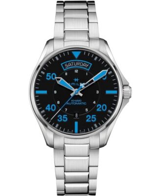 New Hamilton Khaki Aviation Pilot Day Date Auto Air Mens Watch H64625131