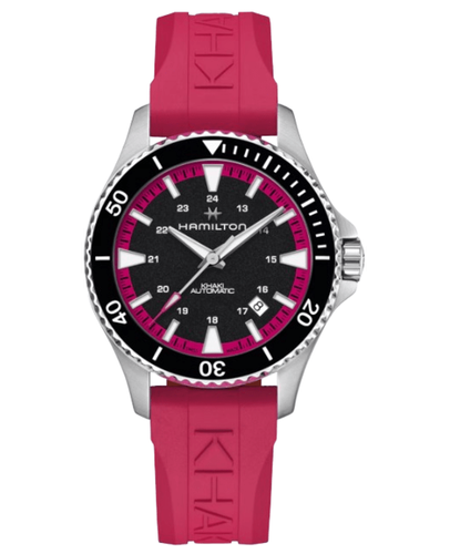 Новые мужские часы Hamilton Khaki Navy Scuba Auto с автоматическим черным циферблатом H82395330