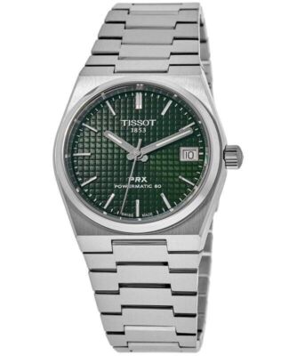 Pre-owned Tissot Prx T-classic Powermatic 80 Green Dial 23 Jewels Automatic Unisex Watch