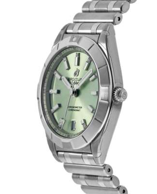 Pre-owned Breitling Chronomat Quartz 32 Mint Green Women's Watch A77310101l1a1