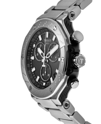 Pre-owned Tissot T-race Chronograph Quartz Black Dial Men's Watch T141.417.11.051.01