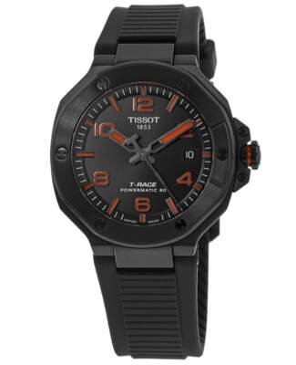 Pre-owned Tissot T-race Powermatic 80 Automatic Black Men's Watch T141.807.37.057.00