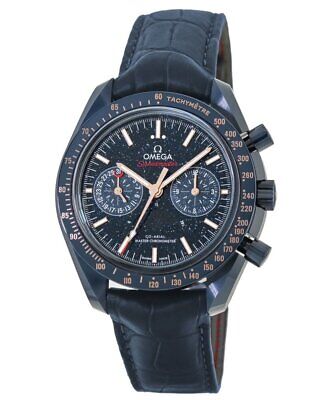 Pre-owned Omega Speedmaster Blue Side Of The Men's Watch 304.93.44.52.03.002