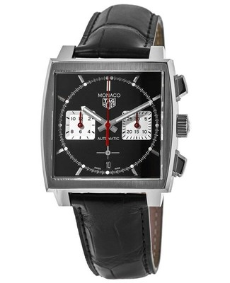 New Tag Heuer Monaco Chronograph Black Dial Black Men's Watch CBL2113.FC6177