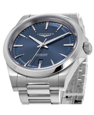 Pre-owned Longines Conquest Automatic Blue Dial Steel Men's Watch L3.830.4.92.6