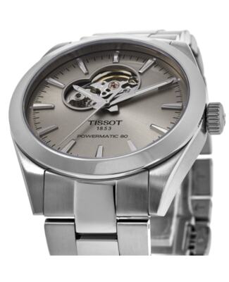 Pre-owned Tissot Gentleman Open Heart Automatic Men's Watch T127.407.11.081.00