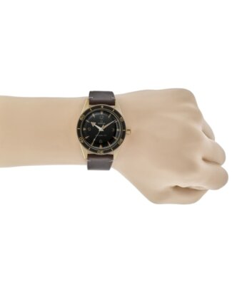 Pre-owned Omega Seamaster 300 Bronze Gold Leather Men's Watch 234.92.41.21.10.001