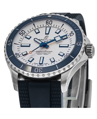 Pre-owned Breitling Superocean Automatic 42 Silver Dial Men's Watch A17375e71g1s1