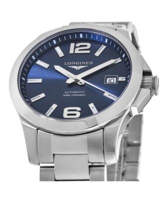 Pre-owned Longines Conquest Blue Dial Stainless Steel Men's Watch L3.776.4.99.6