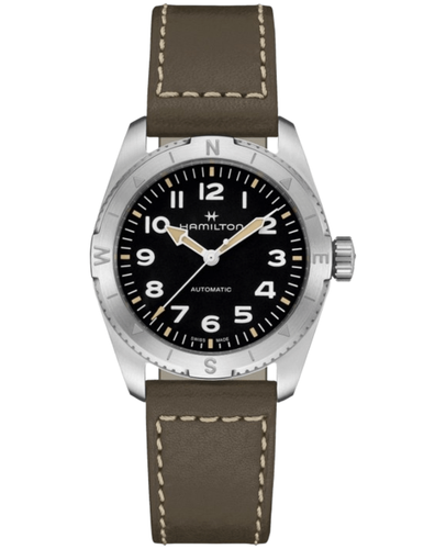 Новые женские часы Hamilton Khaki Field Expedition Auto 37mm черного цвета H70225830
