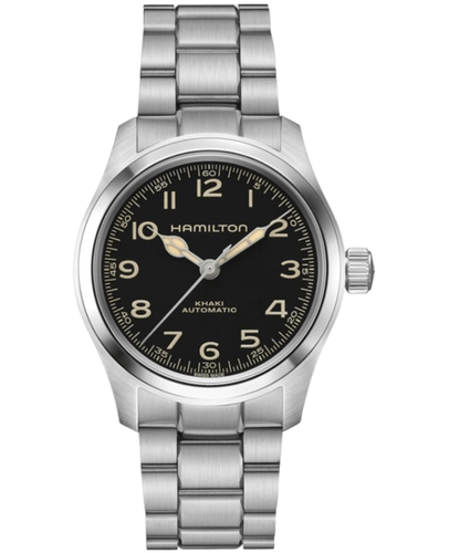 Новые мужские часы Hamilton Khaki Field Murph с автоматическим черным циферблатом из стали H70405130